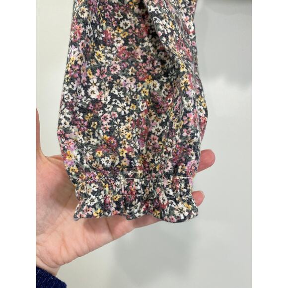 Smocked Milkmaid Ditsy Floral Top Sz M Long Sleeve Prairie Peasant y2k Coquette - Picture 4 of 8